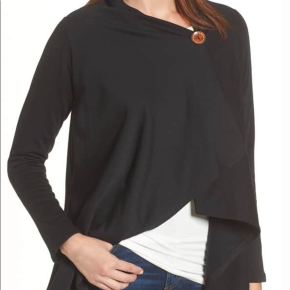 Bobeau Animal Print Cardigan Sweater, Sz XSP - Picture 3 of 8